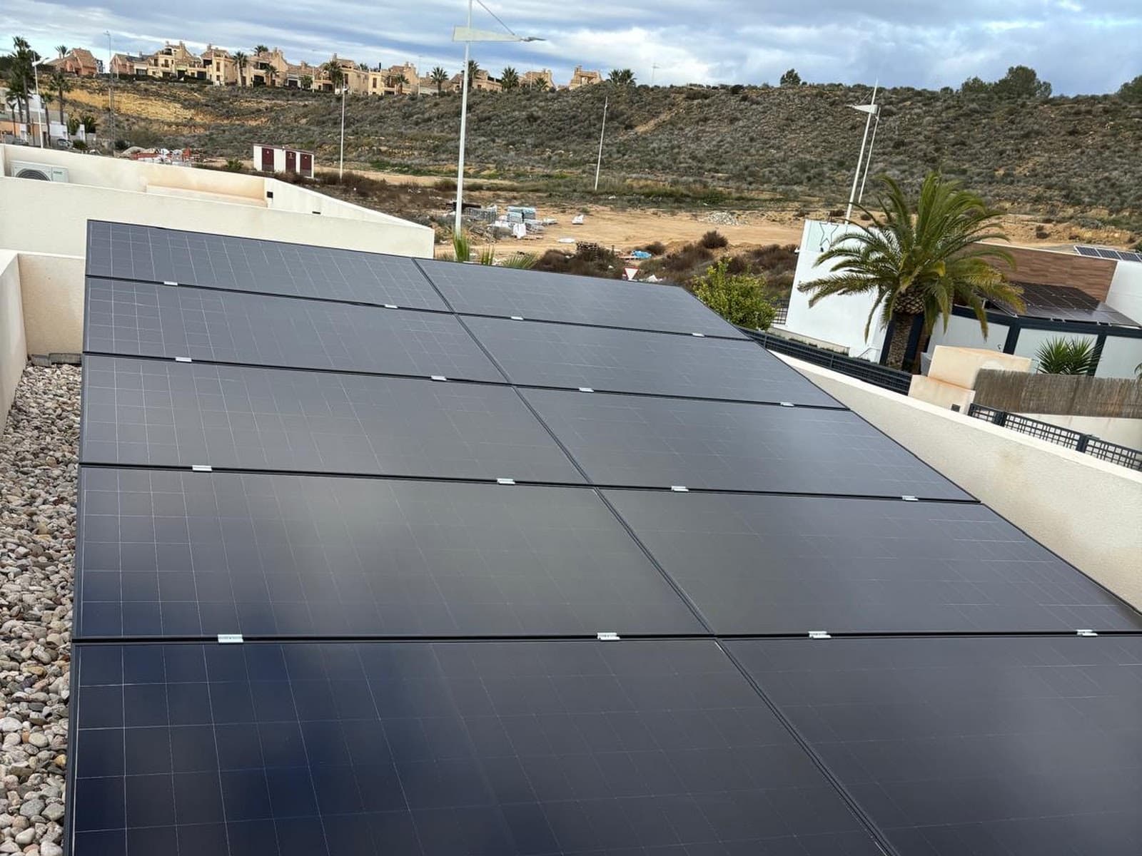 Solar panels on the roof of a customer’s home in Algorfa, installed by Sunrise Energy