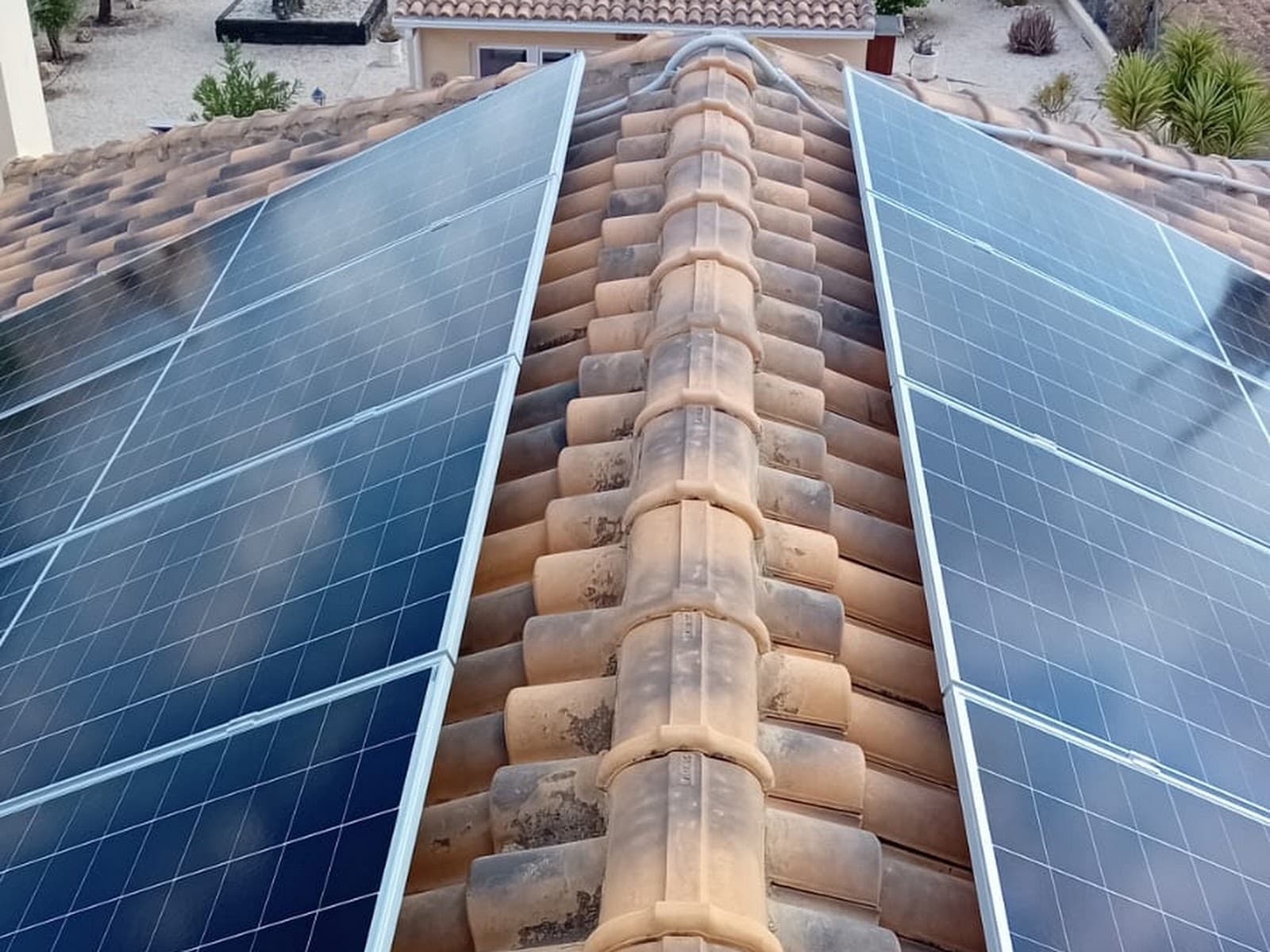 Solar panels on the roof of a customer’s home in the Region of Murcia, installed by Sunrise Energy