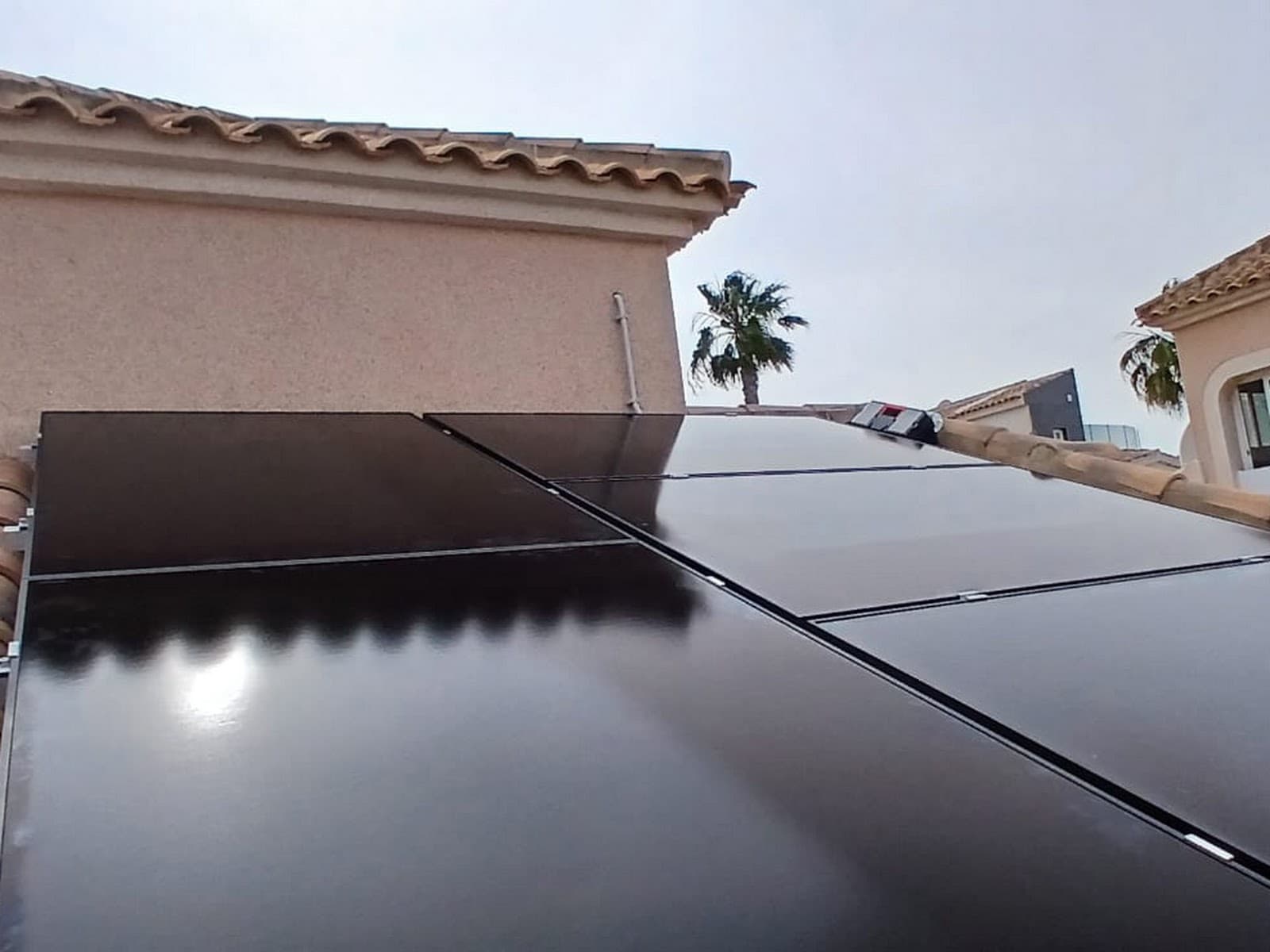 Solar panels on the roof of a customer’s home in Rojales, installed by Sunrise Energy