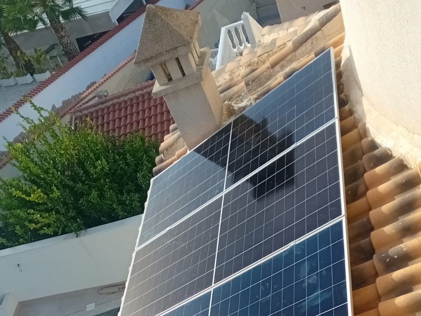 Solar panels on the roof of a customer’s home, installed by Sunrise Energy