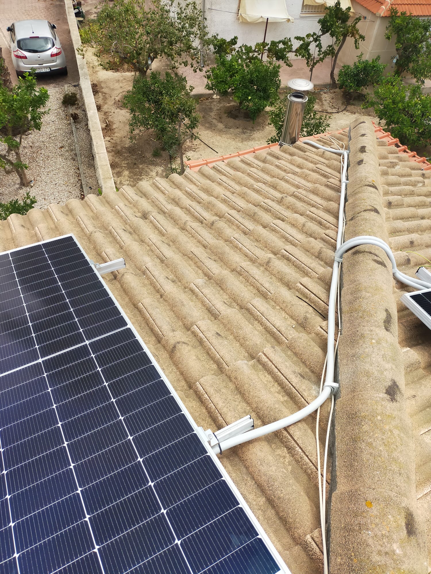 Solar panels for a home with a swimming pool in Torrevieja